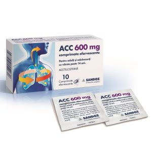 ACC 600 mg, 10 plicuri x 1 comprimat efervescent, Sandoz