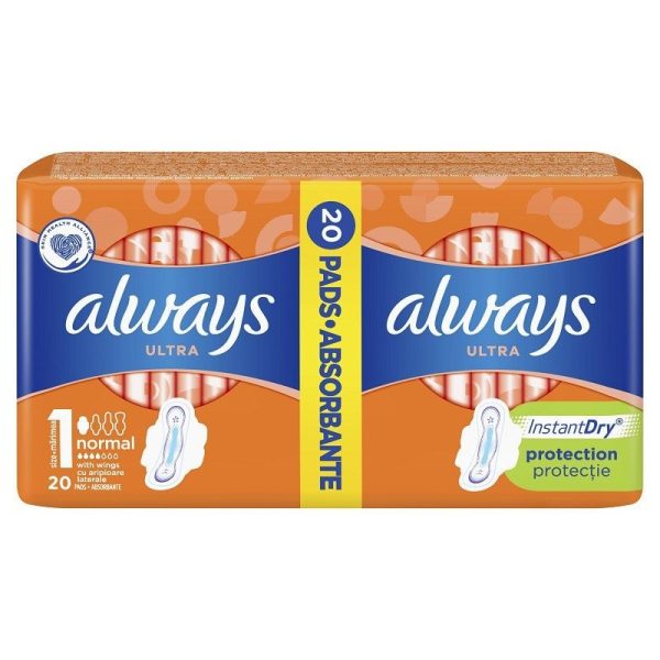 ALWAYS Duo Pack Ultra Plus ALWAYS Duo Pack Ultra Plus, 20 bucati, P&G