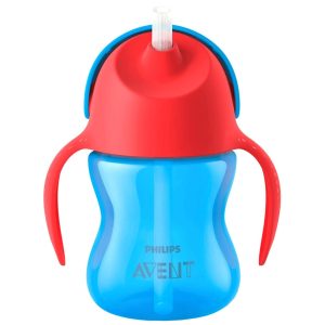 AVENT Cana cu pai, 9 luni, 200 ml, albastra, SCF796/01