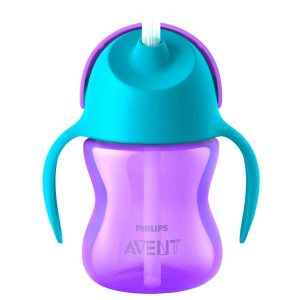 AVENT Cana cu pai, 9 luni, 200 ml, mov, SCF796/02