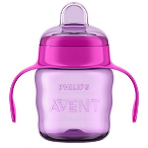 AVENT Cana cu tetina de formare, 6 luni, 200 ml, roz, SCF551/03