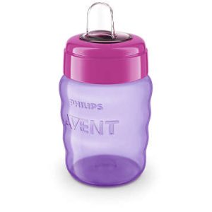 AVENT Cana cu tetina de formare, 9 luni, 260 ml, roz, SCF553/03
