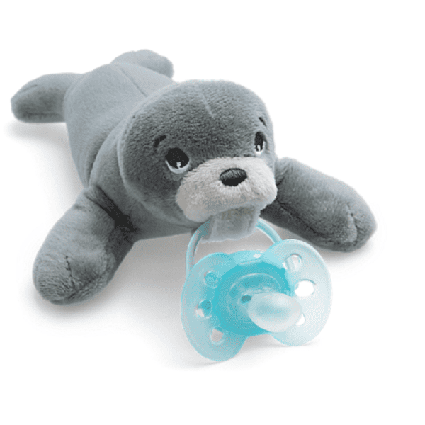 AVENT Jucarie de plus Foca cu Suzeta Ultra Soft, SCF348/14, 0-6 luni