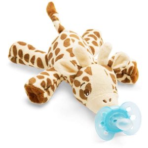 AVENT Jucarie de plus Girafa cu Suzeta Ultra Soft, SCF348/11, 0-6 luni