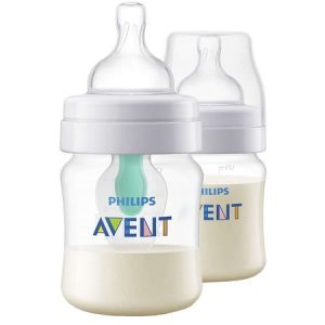 AVENT Set 2 Biberoane PP Anti-colic, SCF810/24, 125 ml, Tetina debit lent, 0 luni