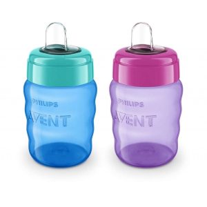 AVENT Set 2 Cani cu tetina moale, 12 luni, 260 ml, SCF553/00
