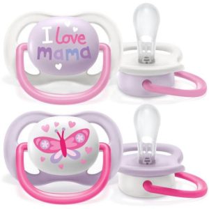 AVENT Suzete Ultra Air 0-6L Fete, 2buc, SCF080/02