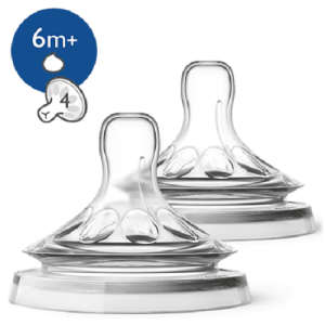 AVENT Tetina Natural, 6 luni, SCF046/27, 2 bucati, debit consistent
