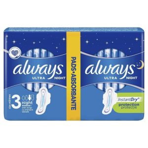 Absorbante Always, Duo Pack, Ultra Night, Size 3, 12 bucati, P&G