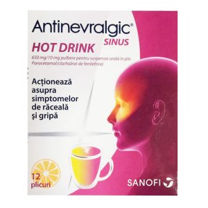 Antinevralgic Sinus Hot Drink, 12 plicuri, Sanofi