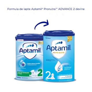 Aptamil 2 lapte praf, incepand de la 6 luni, 800 g, Nutricia
