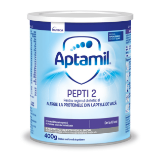 Aptamil Lapte Praf Pepti 2 Aptamil Lapte Praf Pepti 2, 6- 12 luni, 400 g, Nutricia
