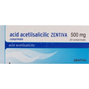 Aspirina (Acid Acetilsalicilic 500 mg), 20 comprimate, Zentiva