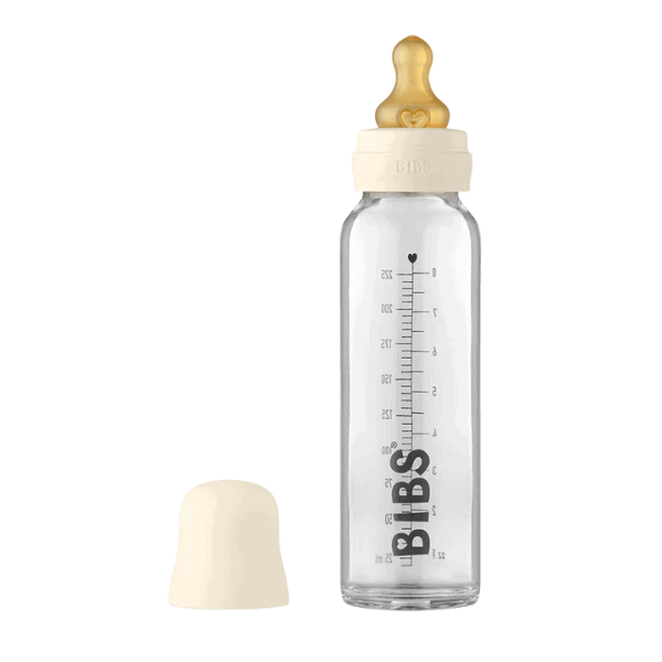 BIBS Biberon sticla lapte anticolici - Set complet Ivory BIBS Biberon sticla lapte anticolici - Set complet Ivory, 225 ml