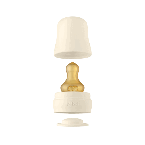 BIBS Kit Biberon pentru Sticla Bibs - Ivory (Size 1 - flux scazut), 1 buc