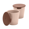 BIBS Set 2 Pahare cu Capac pentru Copii, Blush