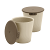 BIBS Set 2 Pahare cu Capac pentru Copii, Vanilla