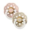 BIBS Set 2 Suzete Boheme Glow Blush/Vanilla, 0-6L (Size 1), Latex, 1 buc