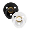 BIBS Set 2 Suzete Colour Black/White, 6-18L (Size 2), Latex, 1 buc