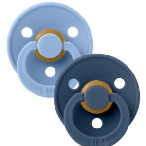 BIBS Set 2 Suzete Colour Blue Sky/Steel Blue BIBS Set 2 Suzete Colour Blue Sky/Steel Blue, 0-6L (size 1)