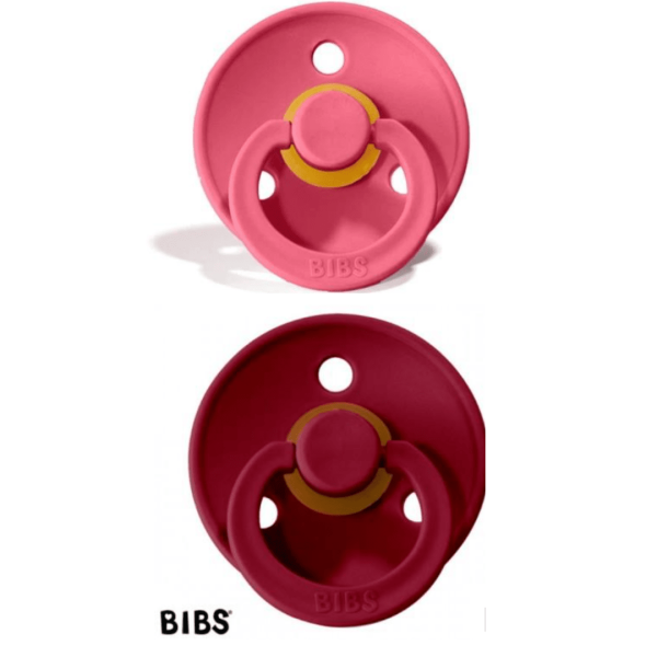 BIBS Set 2 Suzete Colour Coral/Sunshine, 0-6L (size 1)
