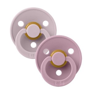 BIBS Set 2 Suzete Colour Dusky Lilac/Heather BIBS Set 2 Suzete Colour Dusky Lilac/Heather, 6-18L (Size 2), Latex, 1 buc