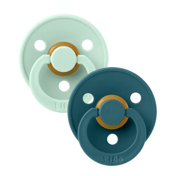 BIBS Set 2 Suzete Colour Nordic Mint/Forest Lake, 6-18L (Size 2), Latex