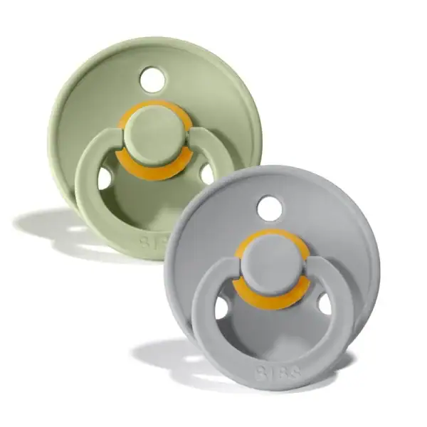 BIBS Set 2 Suzete Colour Sage/Cloud, 6-18L (Size 2), Latex, 1 buc
