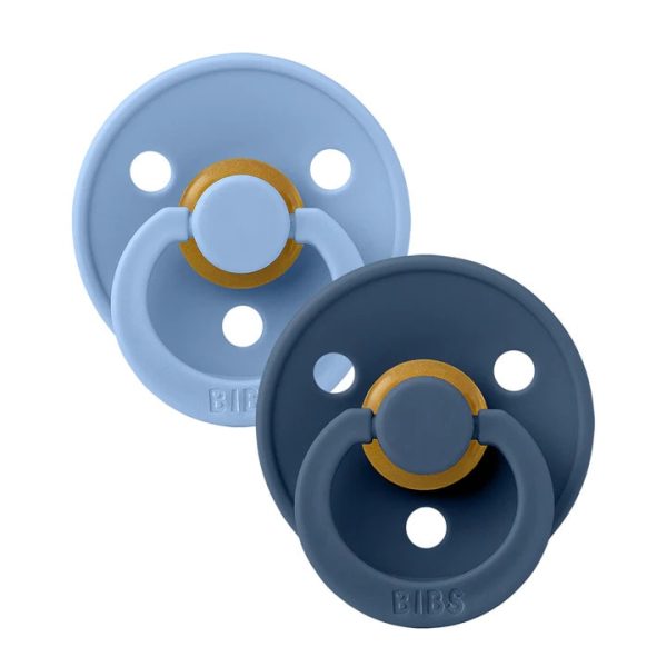 BIBS Set 2 Suzete Colour Sky Blue/Steel Blue, 0-6L (Size 1), Latex