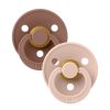 BIBS Set 2 Suzete Colour Woodchuck/Blush, 0-6L (Size 1), Latex, 1 buc