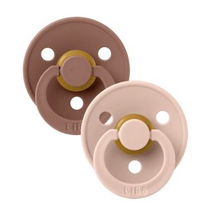 BIBS Set 2 Suzete Colour Woodchuck/Blush BIBS Set 2 Suzete Colour Woodchuck/Blush, 0-6L (Size 1), Latex, 1 buc