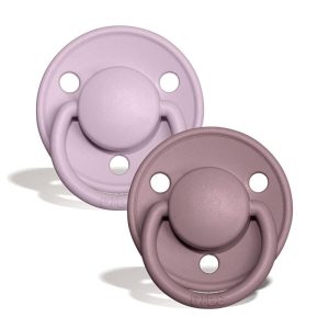 BIBS Set 2 Suzete De Lux Dusky Liliac/Heater BIBS Set 2 Suzete De Lux Dusky Liliac/Heater, 0-3 Ani, Silicon, 1 buc