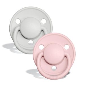 BIBS Set 2 Suzete De Lux Haze/Blossom BIBS Set 2 Suzete De Lux Haze/Blossom, 0-3 Ani, Silicon, 1 buc