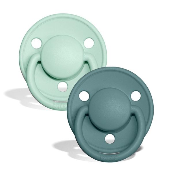 BIBS Set 2 Suzete De Lux Nordic Mint/Island Sea, 0-3 Ani, Silicon, 1 buc