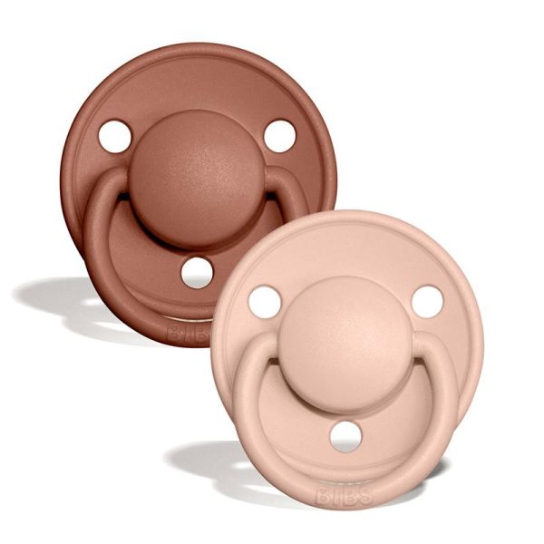 BIBS Set 2 Suzete De Lux Woodchuck/Blush, 0-3 Ani, Silicon, 1 buc