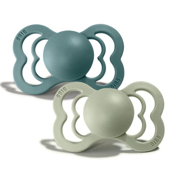 BIBS Set 2 Suzete Supreme Island Sea/Sage, 6-12L (Size 2), Silicon, 1 buc