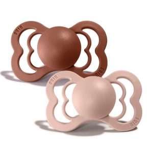 BIBS Set 2 Suzete Supreme Woodchuck/Blush BIBS Set 2 Suzete Supreme Woodchuck/Blush, 0-6L (Size 1), Silicon, 1 buc