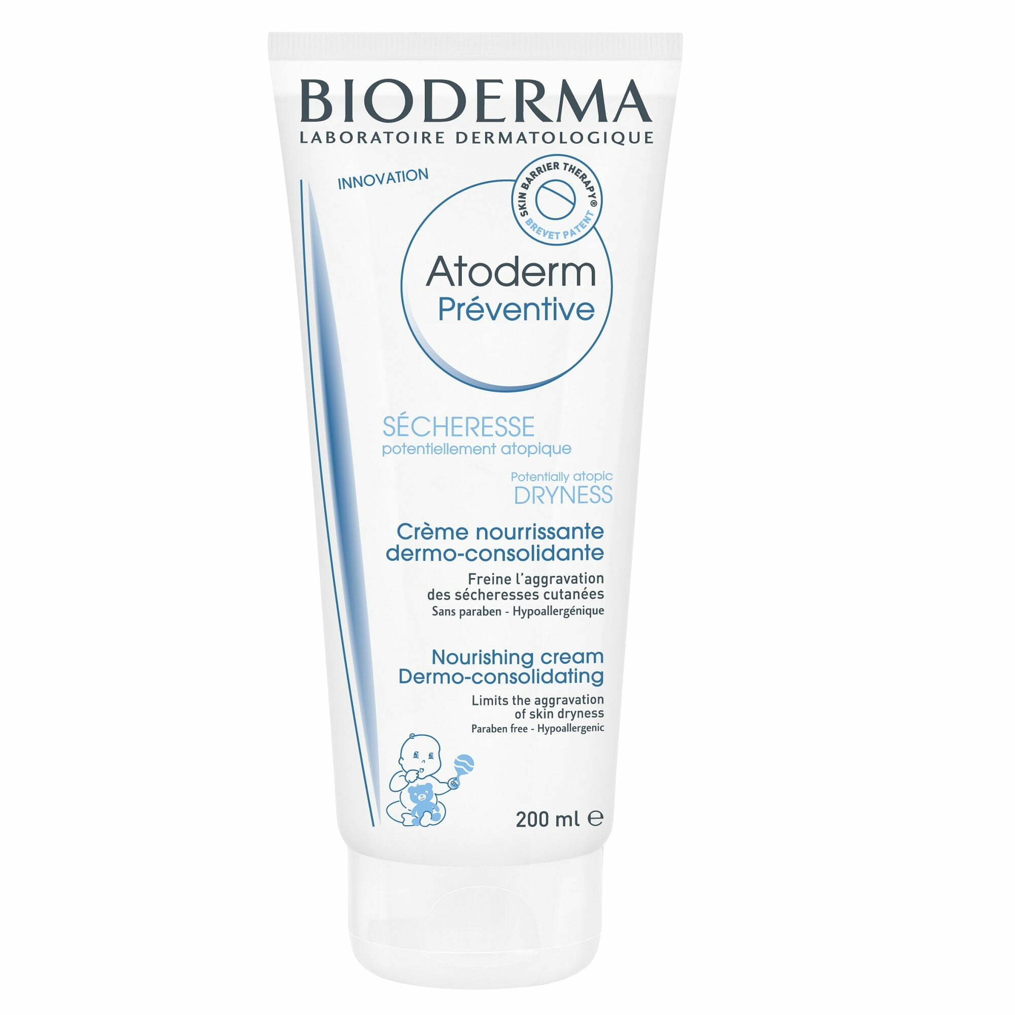 BIODERMA Crema nutritiva pentru pielea uscata a copiilor Atoderm Preventive, 200 ml