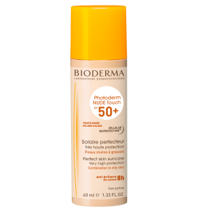 BIODERMA Fluid pentru piele mixta si grasa nuanta Golden Photoderm Nude Touch SPF 50, 40 ml