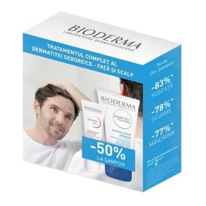 BIODERMA Pachet Sampon anti-recidiva Node DS, 125 ml  Crema Sensibio DS, 40 ml