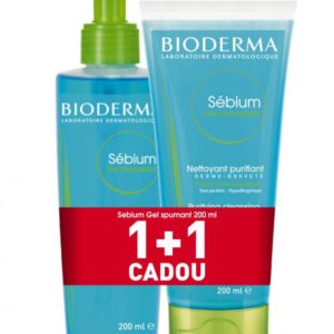 BIODERMA Pack Sebium gel spumant, 200 ml  Gel spumant Sebium Gommant, 100 ml (cadou)