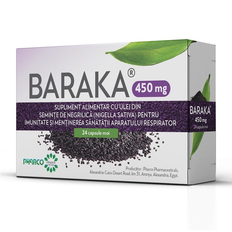 Baraka 450 mg, 24 capsule moi, Pharco