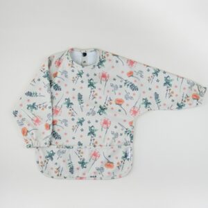Baveta Maneca Lunga Flowers, 1 buc, Little Prints