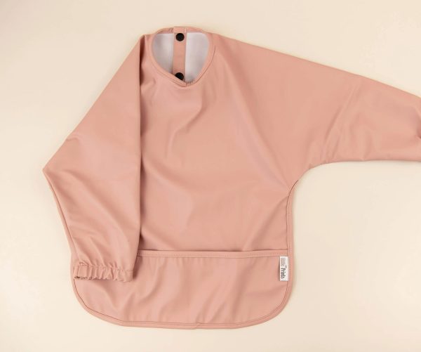 Baveta Maneca Lunga Peach, 1 buc, Little Prints