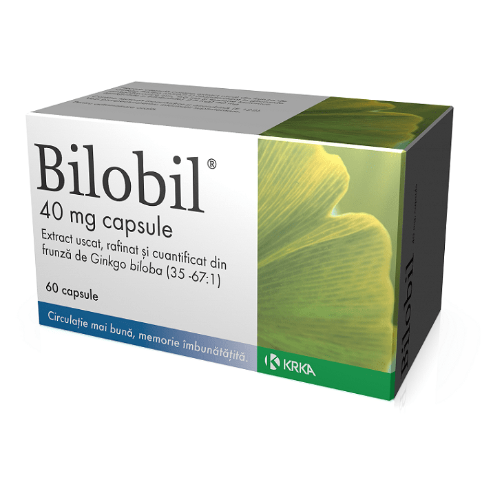 Bilobil 40 mg Bilobil 40 mg, 60 capsule, Krka