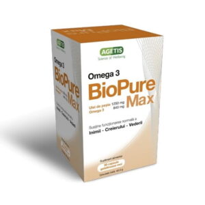 BioPure Max Omega 3, 1250 mg, 30 capsule