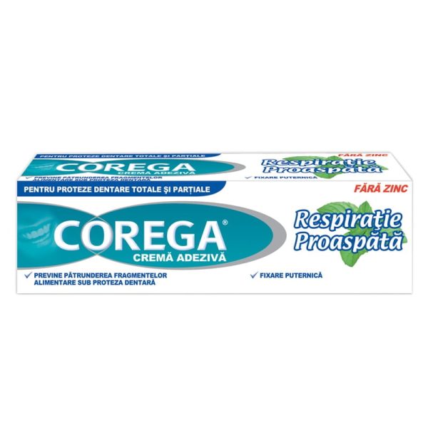 COREGA Respiratie proaspata crema adeziva pentru proteza dentara, 40 g, Gsk