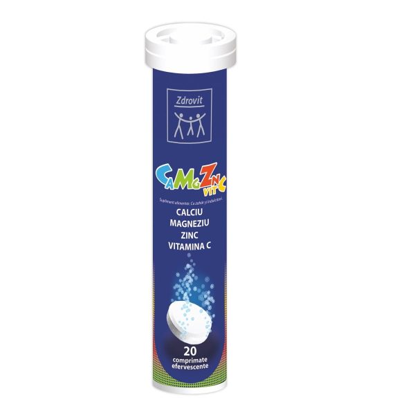 Calciu Magneziu Zinc  Vitamina C, 20 comprimate efervescente, Zdrovit
