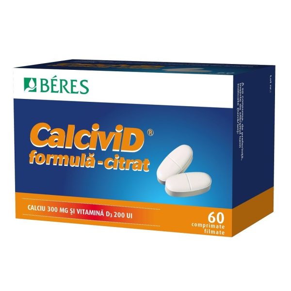 Calcivid - Formula citrat Calcivid - Formula citrat, 60 comprimate, Beres Pharmaceuticals