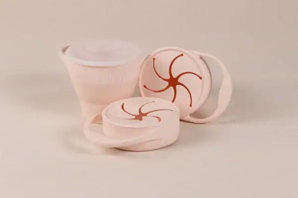Cana Pliabila Antivarsare cu Capac Powder, 1 buc, Little Prints